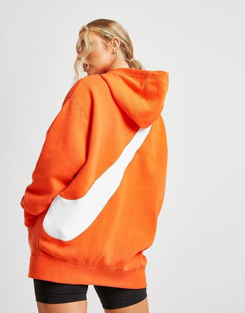 orange nike swoosh hoodie