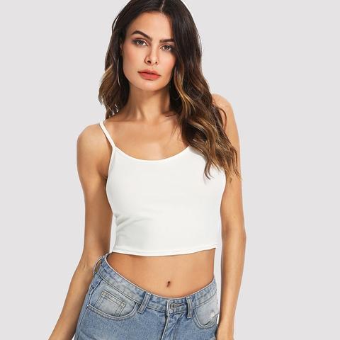 Rib Knit Crop Cami Top