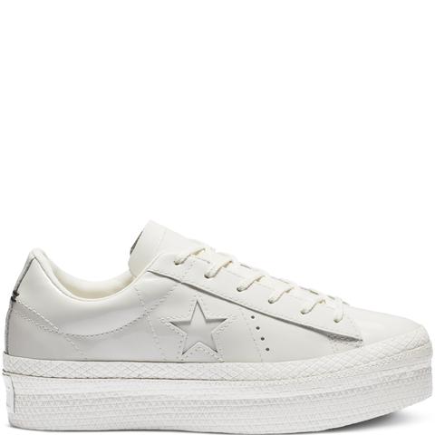 Converse One Star Platform Patented ‘90s Faux Leather Low Top