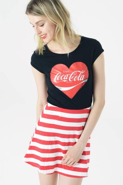 T-shirt Cuore "coca-cola"