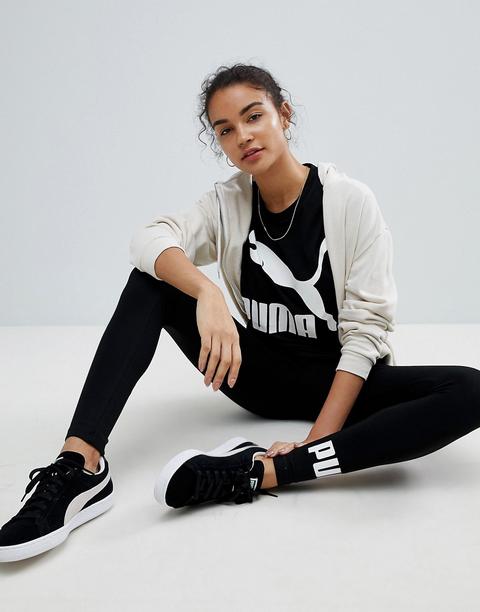 Puma Essential - Leggings Neri Con Logo - Nero