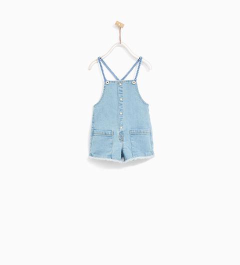 Salopette Corta Denim Bretelle