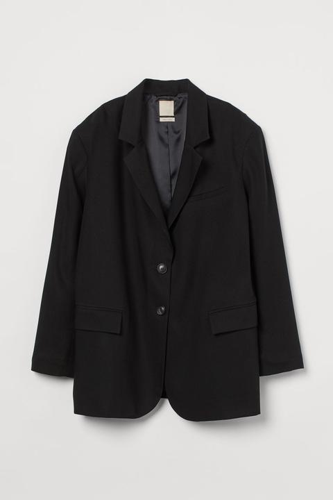 Oversized Lyocell Jacket - Black