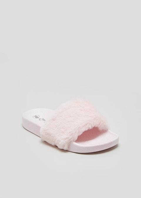 Girls Faux Fur Sliders younger 10 older 5 from Matalan on 21