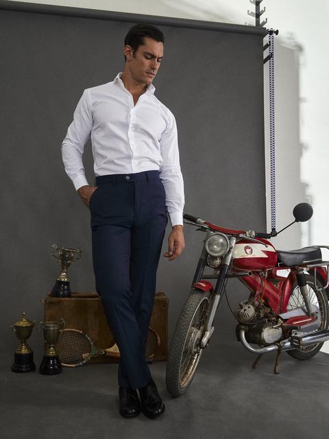 Pantalon Traje Classic Azul Claro