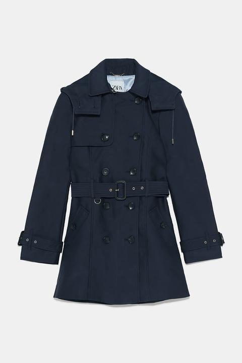 Zara tailored water resistant trench coat sale