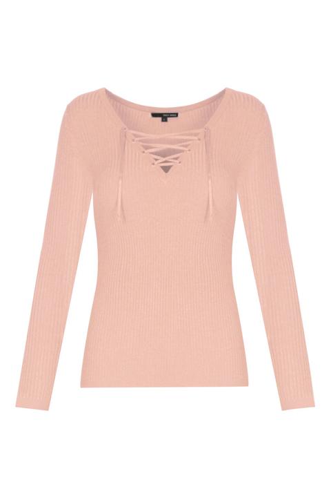 Pullover Rosa A Costina