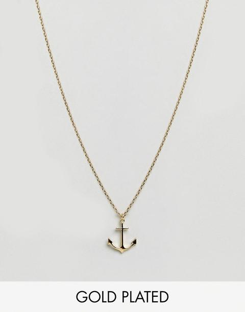 Orelia - Collana Con Ciondolo Con Ancora - Oro