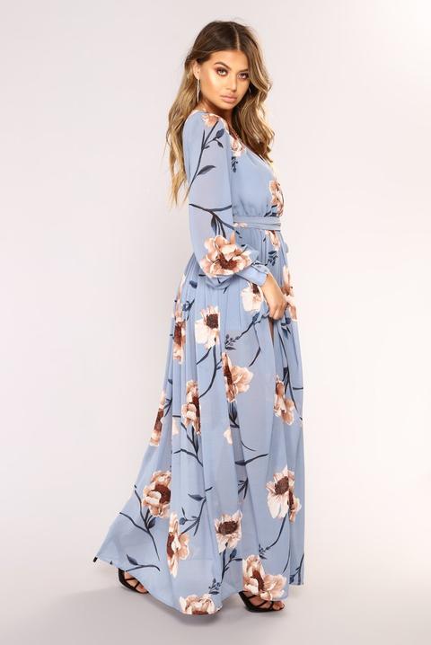 Park Avenue Maxi Dress - Light Blue 