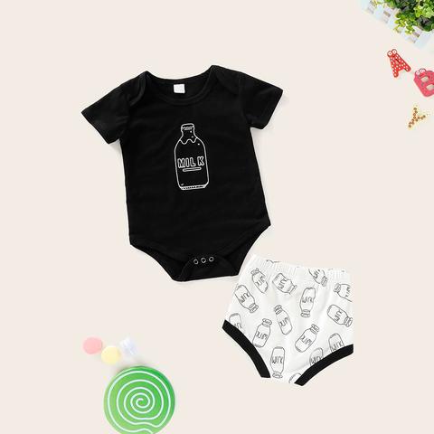 Mono De Bebe Con Estampado De Letra Con Shorts From Shein On 21 Buttons