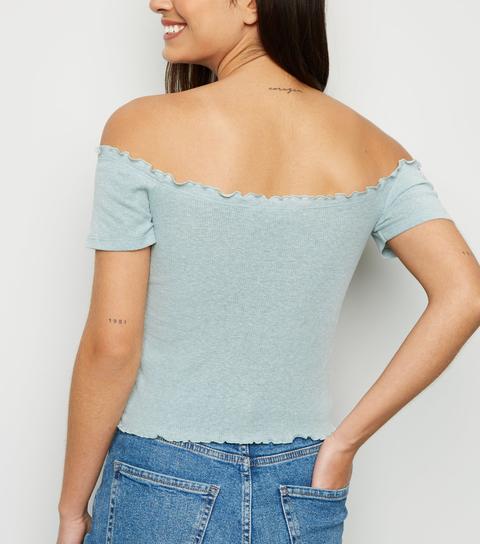 mint green bardot top