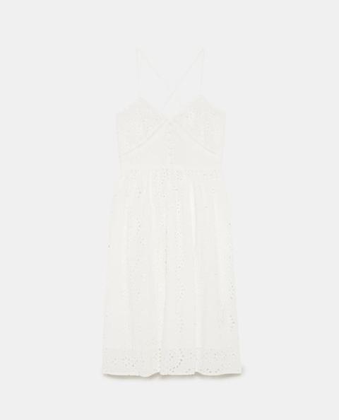 Kleid Mit Lochstickerei