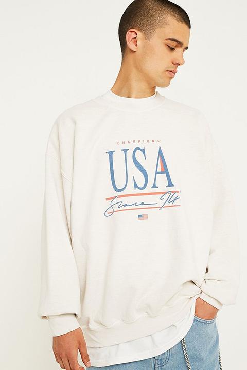 Uo Usa Cream Sweatshirt