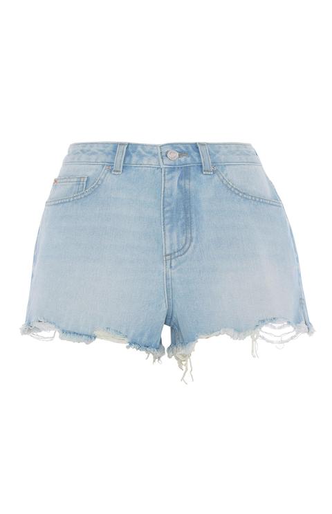 High Waisted Light Blue Short