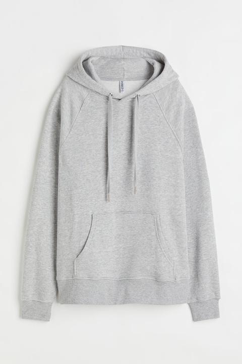 Sudadera Oversize Con Capucha - Gris