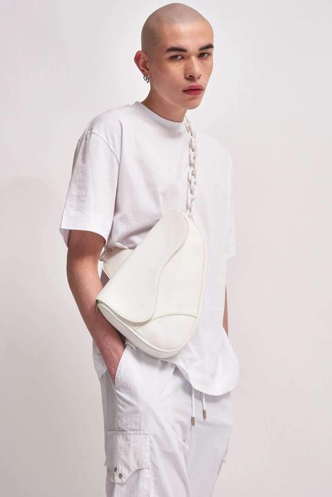White Saddle Bag