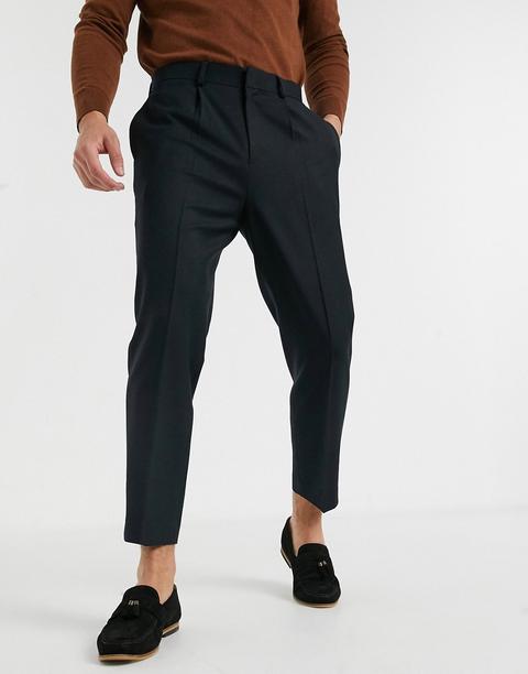 Asos Design Smart Tapered Trousers In Black