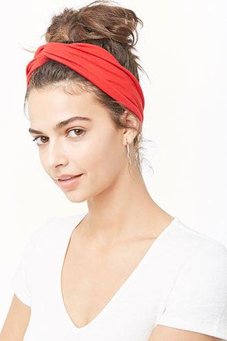 Forever 21 Solid Twist-front Headwrap Red