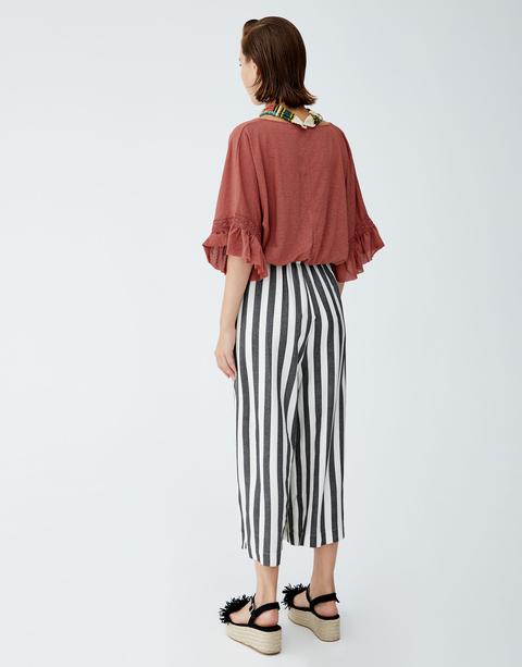 Pantalón Culotte Rayas Lazada