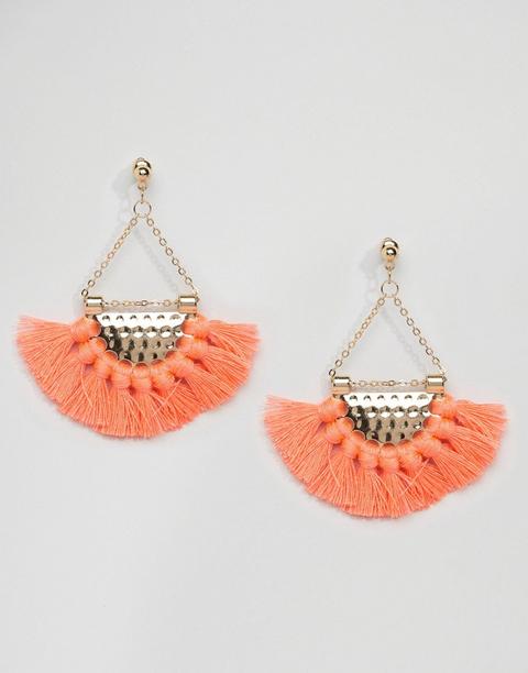 Pendientes Con Diseño De Abanicos Con Borlas De Ashiana