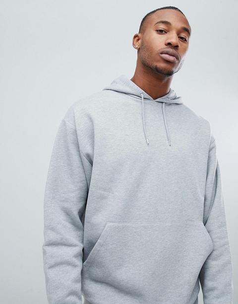 Asos Design Oversized Hoodie In Grey Marl