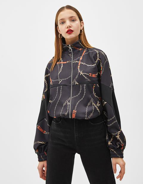 Chaqueta Con Estampado De Cadenas