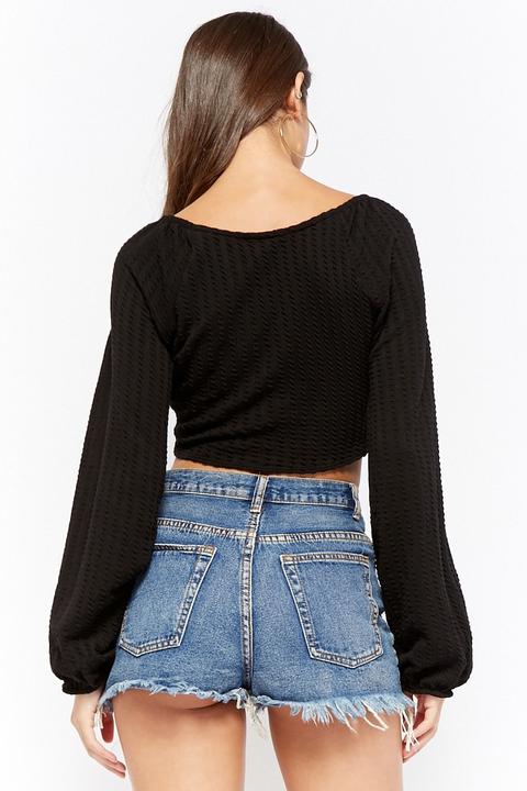 Crop Top Con Nodo Sul Davanti