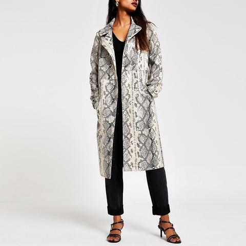 river island patent coat