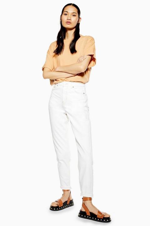White Mom Tapered Jeans