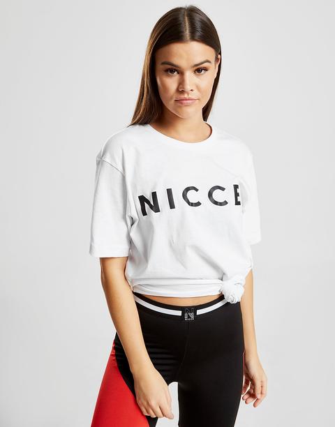 Nicce Boyfriend Logo T-shirt - White - Womens