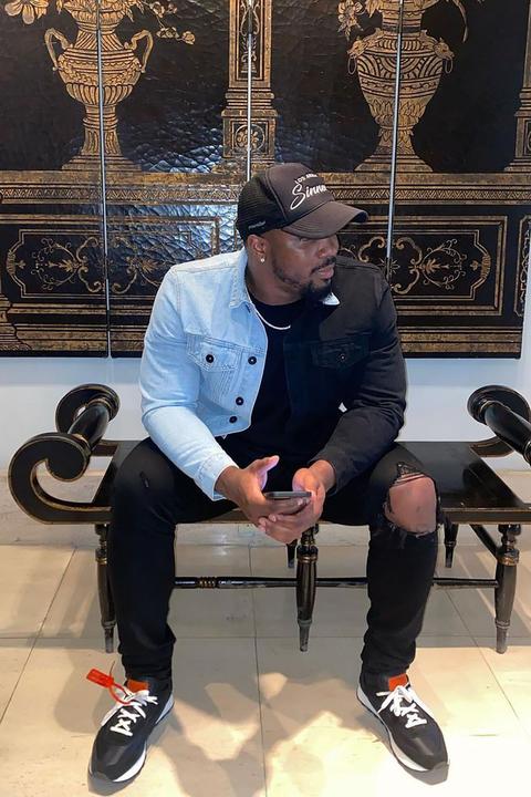 half black half denim jacket