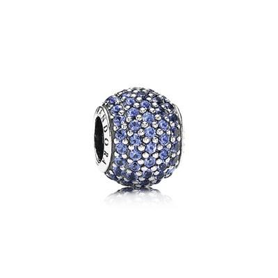 Charm Sfera In Pavé Blu
