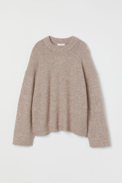 Mohair-blend Jumper - Brown