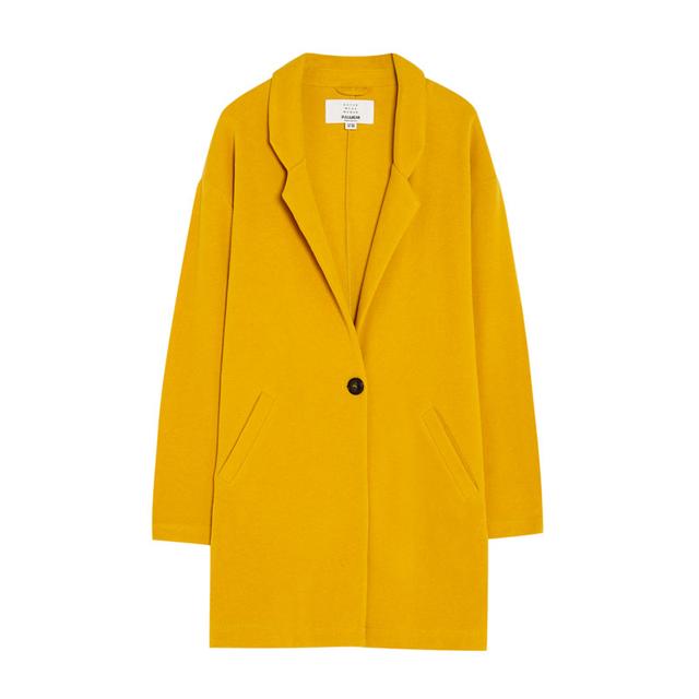 pull and bear yellow coat