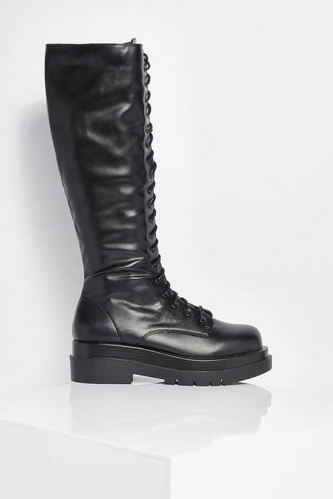 Bottines Hautes Randonnée À Lacets - Noir - 36, Noir