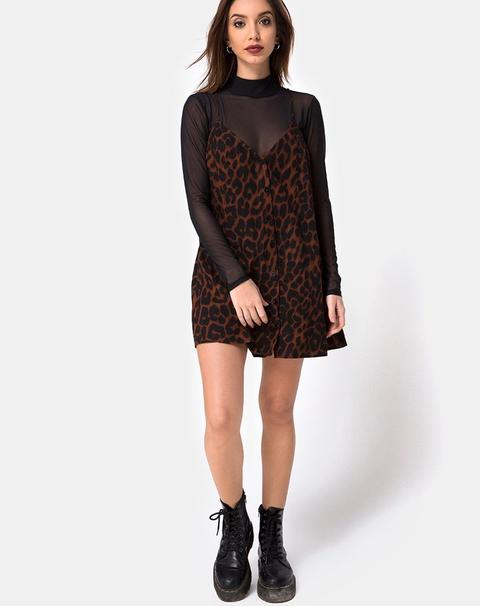 sanna slip dress in oversize jaguar by motel