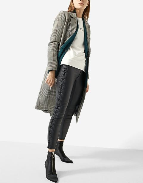 Pantalone Coating Total Lace Up Nero