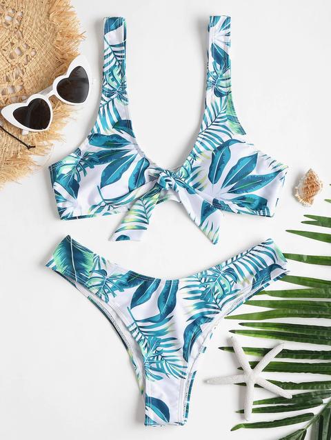 Bikini Tropicale Annodato A Fiocco