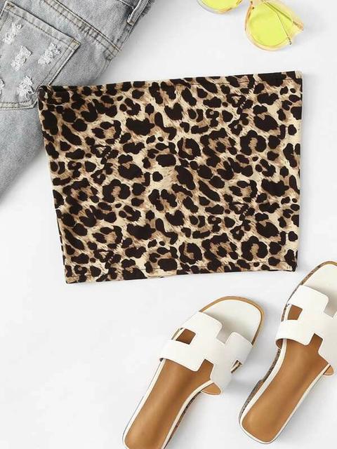 Top Bandeau Animal Print