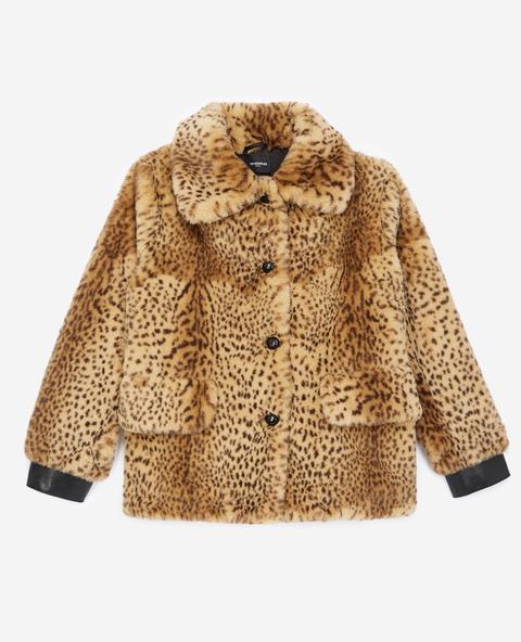 Manteau Fausse Fourrure Imprime Leopard From The Kooples On 21 Buttons