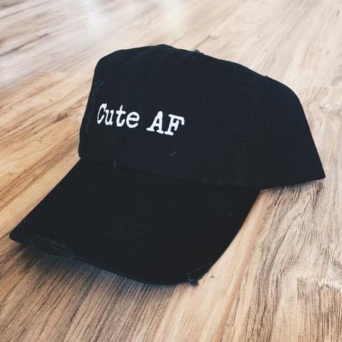 Cute Af Distressed Hat