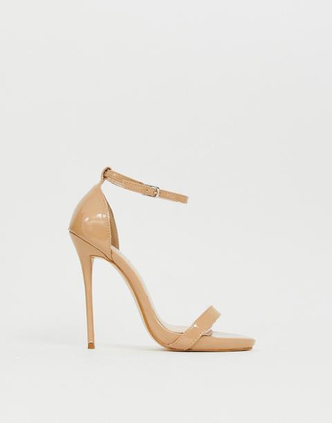 Simmi London Sheena Latte Barely There Heeled Sandals-neutral