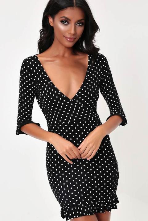 Black Polka Dot Tea Dress