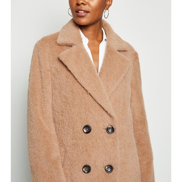 fluffy longline coat