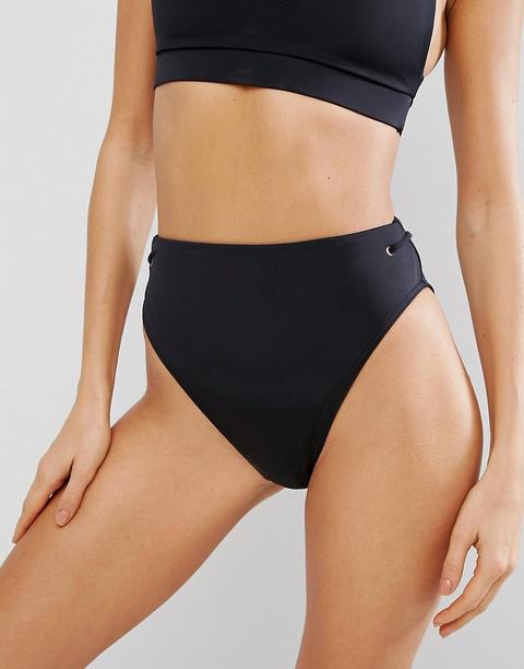 Braguitas De Bikini De Cintura Y Pernera Alta Con Ojales Mix And Match De Asos