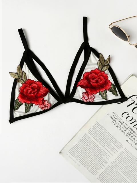 Reggiseno Con Applique Ricamato