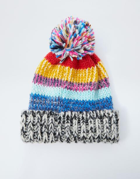 Gorro Jaspeado Multicolor Pompón