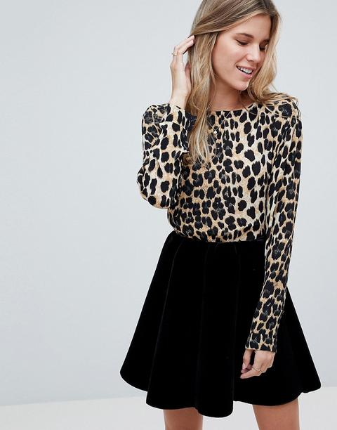 Blusa Con Estampado De Leopardo De B.young