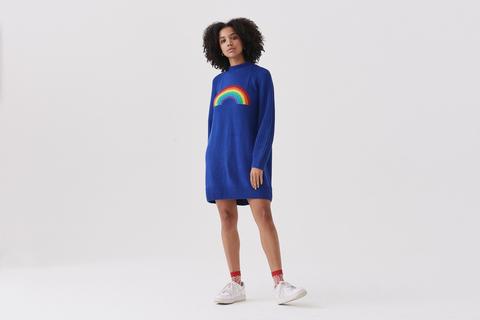 lazy oaf rainbow jumper dress