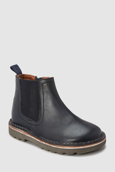 Boys Next Navy Chelsea Boots (younger 